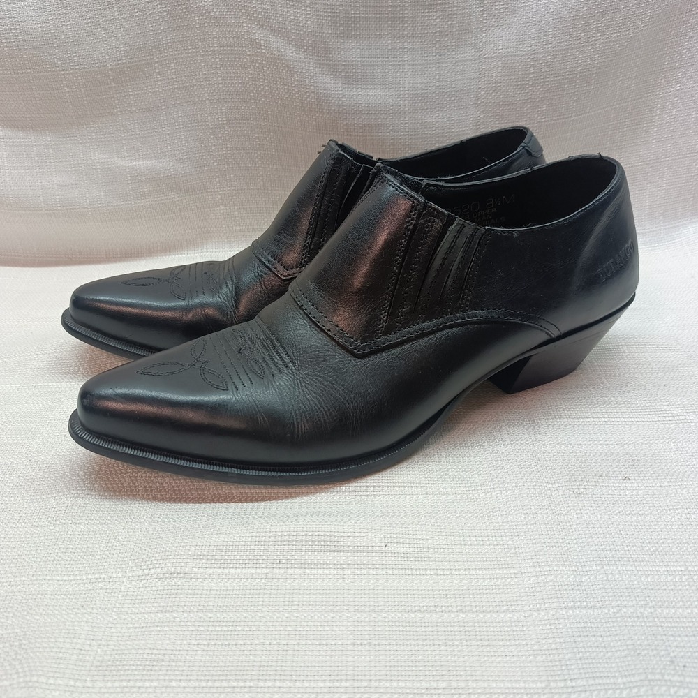 DURANGO Ankle Boots Women's 8.5M Western Cowgirl Black Leather Booties ‎ Vtg